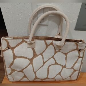Nordstrom Large Giraffe Print, Canvas Tote Bag. Great For Travel Beach NWT